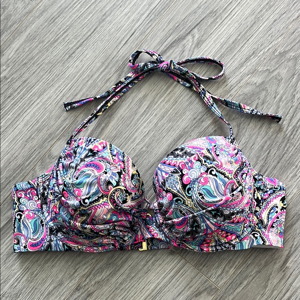 Victoria’s Secret Colorful Paisley Halter Bikini Top